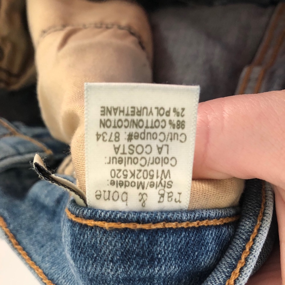 Rag & Bone Skinny La Costa Repair Distressed Jeans 29" - Picture 6 of 7